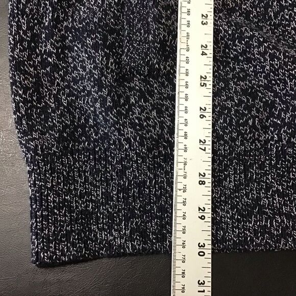 Nautica Men's Navy Blue Speckled Full Zip and Snap Cardigan Sweater XL - Picture 9 of 12